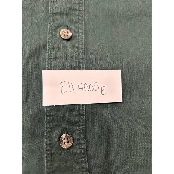 Columbia Mens Cotton Button-Up Shirt Forest Green Sz XL - Picture 7 of 8